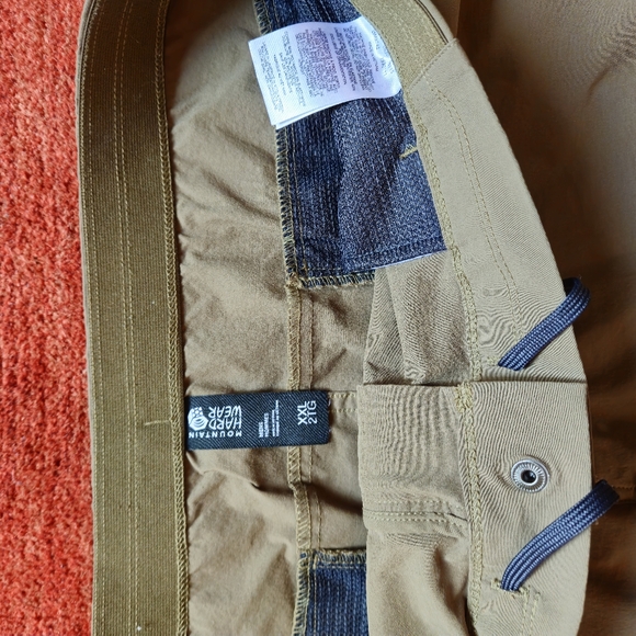 MOUNTAIN HARDWEAR NYLON HIKING MEN'S BASIN PULL-ON OUTDOOR PANTS SIZE XXL TAN - Picture 7 of 9